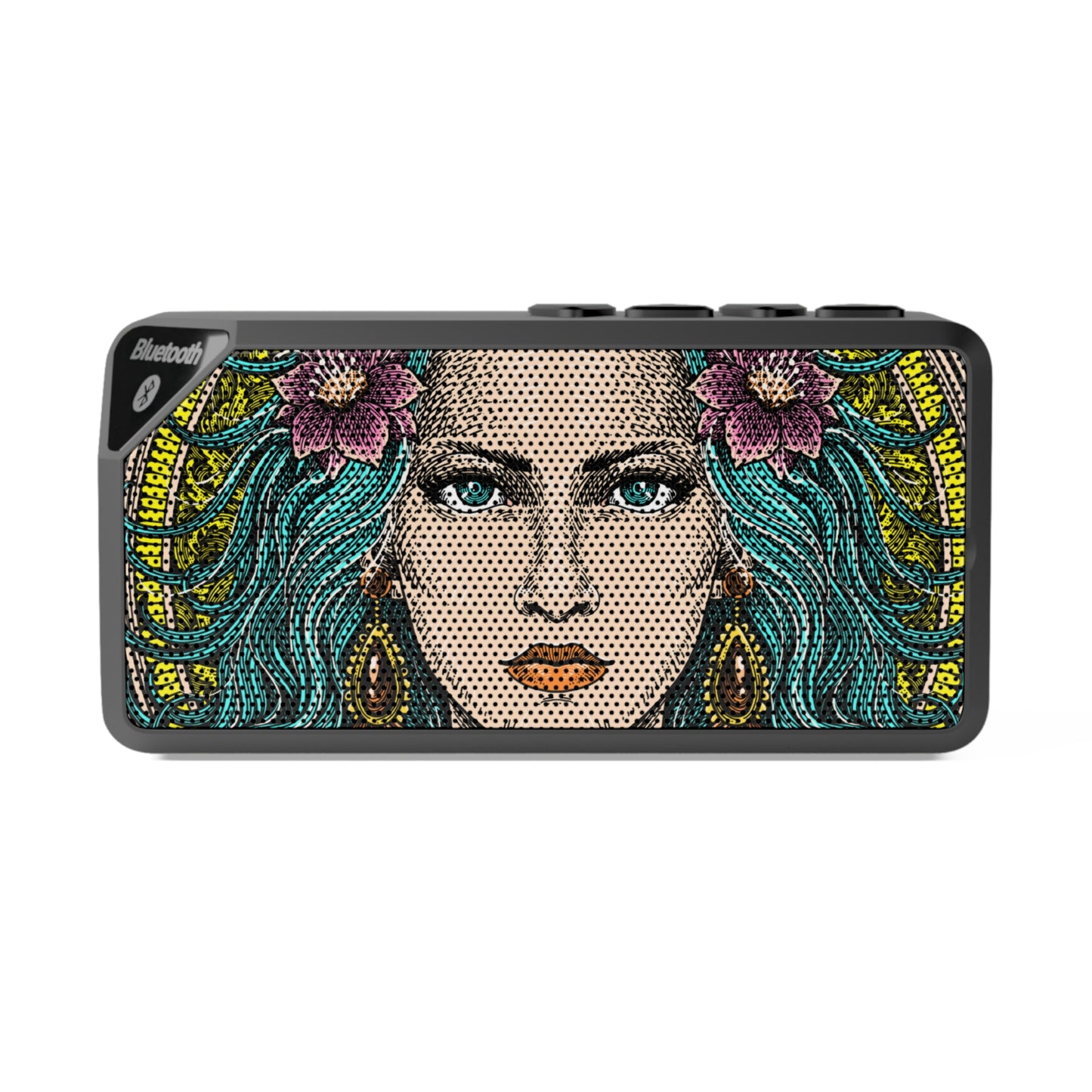 Bluetooth Speaker — Floral Goddess Portrait Design