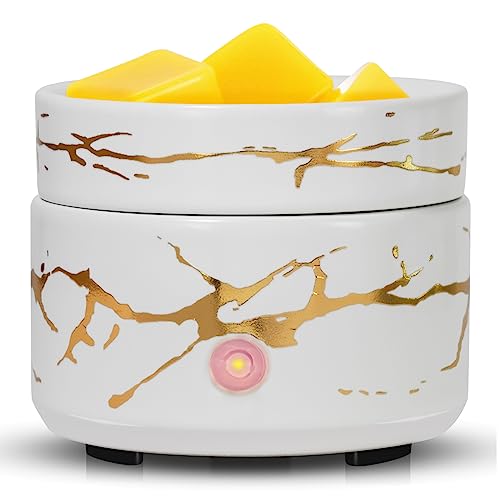 Electric Candle Wax Melt Warmer - Ceramic Oil Burner 3-in-1 Candle Wax Cube