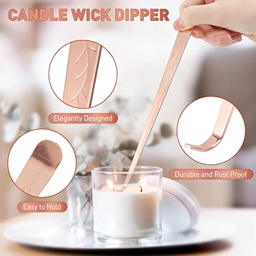 Candle Wick Trimmer Set - Wick Trimmer, Candle Snuffer, Wick Dipper, 3 in 1 Candle Care Kit