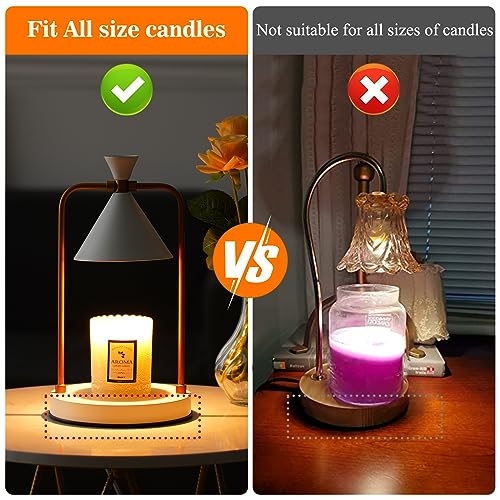 Candle Warmer Lamp with Timer, Dimmable Candle Lamp